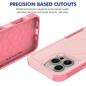 Coque de téléphone pour fille, couleur rose, avec aimant pour <span class=keywords><strong>iPhone</strong></span> 17 16 15 <span class=keywords><strong>14</strong></span> 13 <span class=keywords><strong>Pro</strong></span> <span class=keywords><strong>Max</strong></span>, protection antichoc, pare-chocs, coque <span class=keywords><strong>iPhone</strong></span> - Product Image 5