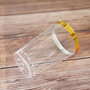Gobelet jetable transparent en plastique rigide de 12 oz, moulé par injection, pour restaurant, vente en gros, vaisselle pour tasses à thé et soucoupes - Product Image 2