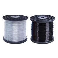Fil de polyester 2,5 mm noir, fil PET en acier plastique pour serre et soutien de vignes
