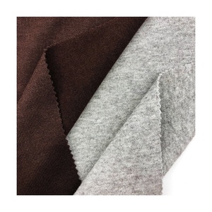 Đặt Hàng Nhỏ 1*1 Sườn Giả Cashmere Vải Căng Đồng Bằng 49% R 29% T 19% N 3% SP Tay Mềm Mại Cảm Thấy Spandex Vải Cho Áo Len - Product Image 1