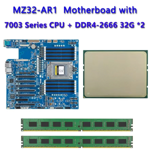 MZ32-AR1 REV1.0เมนบอร์ด + 64GB DDR4-2666 RAM epyc 7663 7763 7713 7643 7543 7453 7443 7413 7513 7343 7313ซีพียู72F3 - Product Image 2