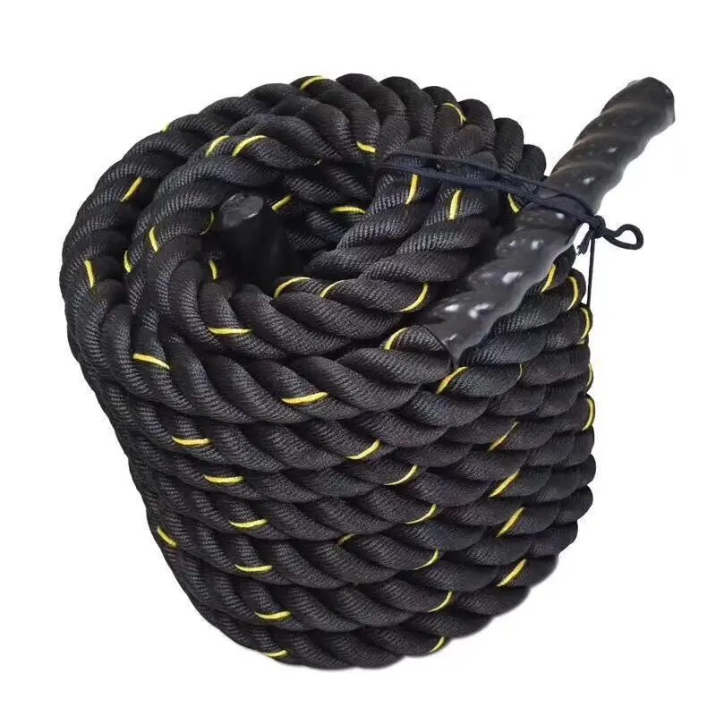 Factory Price Strength Training Body Building Muscle Fitness Heavy Weighted Black Workout Battle Rope