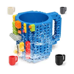 One Stop Shopping Offre Spéciale, tasse créative Lego en forme de cylindre de 350ML, matériau écologique, blocs de construction, tasse à café en plastique