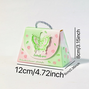 Boîte cadeau tote avec fermoir papillon 3D en matériaux recyclés Carton ondulé Emballage écologique chic à main pour <span class=keywords><strong>caf</strong></span>és et boutiques - Product Image 3