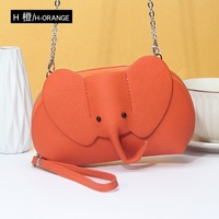 Dompet ponsel selempang gajah kecil, tas bahu ukuran Mini, dompet ponsel selempang untuk wanita