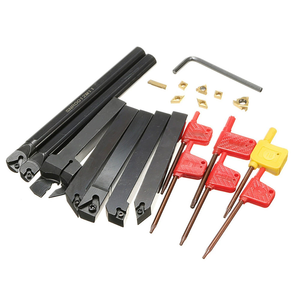 12mm/16mm tige tour barre d'alésage outils de tournage ensemble de supports avec 7 pièces plaquettes en carbure et clés outils de coupe CNC - Product Image 2