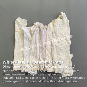 Trapos de Algodón 100% Blancos para Uso Industrial, 20-60 cm, para Trapos de Felpa de Algodón Blanco, 25 lbs - Product Image 2