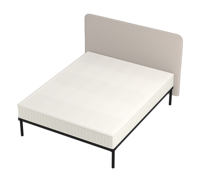 Cadre de lit à lattes rembourré en gros avec tête de lit, plateforme de lit en tissu personnalisée OEM, usine pour hôtels et détaillants