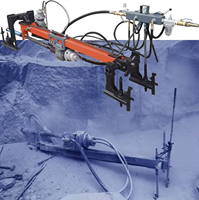 Machine de forage de roche horizontale air-hydraulique, équipement de forage à percussion pneumatique pour le forage de trous de dynamitage dans les carrières de granit et de marbre