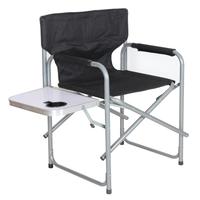 Chaise de camping pliable portable double pour la plage et le camping avec table latérale et porte-gobelet