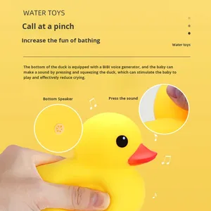 Little Yellow Duck <b>Bath</b> Stress Relief Squeeze Sound Water Play Swimming Toy Children's Plastic PVC Customized - Product Image 3