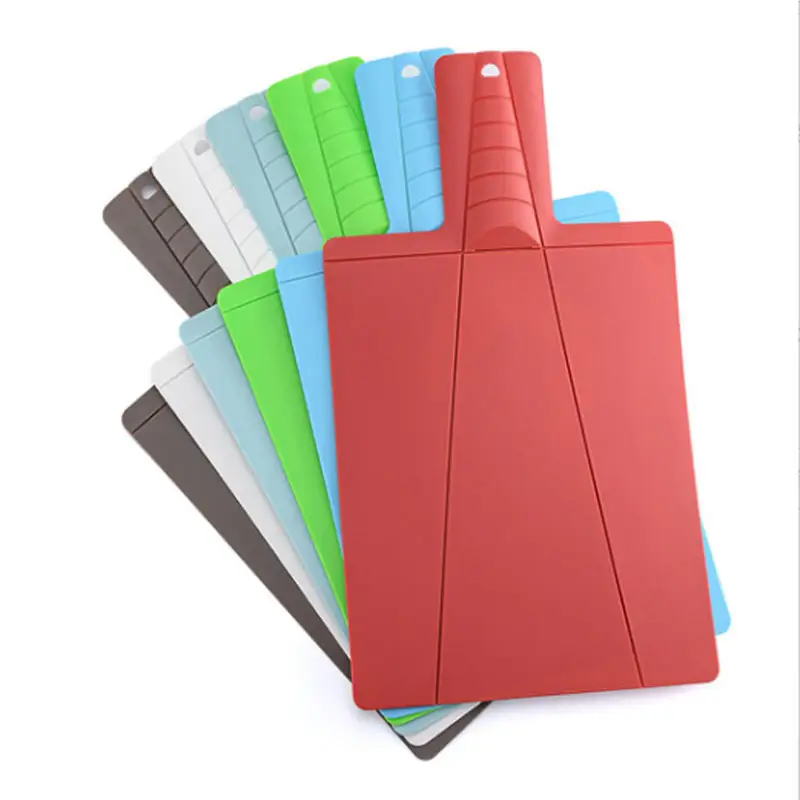 Plastic Foldable Chopping Board Folding Cutting Boards with Handle Opp Rectangle Sustainable Single Piece Package Packaging 2MM