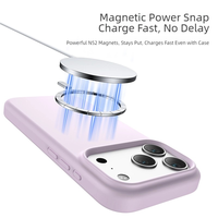 Coque en silicone liquide antistatique, magnétique, au toucher doux, avec logo personnalisé, antichoc, durable, pour iPhone 18 Pro Max