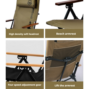 Chaise de <span class=keywords><strong>camping</strong></span> pliable JH à quatre niveaux réglables, chaise d'extérieur à support multipoint, nouvelle chaise en alliage d'aluminium améliorée - Product Image 2