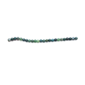 Venta al por mayor 8mm ágata de musgo Natural de piedras preciosas facetas cuentas redondas para collar pulsera pendiente - Product Image 3