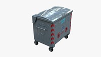BDB.10800-A Poubelle de recyclage extérieure en métal galvanisé à double ouverture, à pédale, avec couvercle, pour jardin