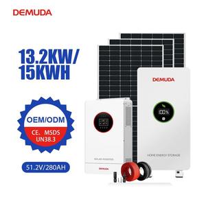 ระบบพลังงานแสงอาทิตย์แบบไฮบริด DEMUDA13.2KW 15KWH สำหรับบ้านแบบออฟกริด ชุดอุปกรณ์ครบชุดพร้อมแบตเตอรี่สำหรับบ้านพักอาศัย - Product Image 1