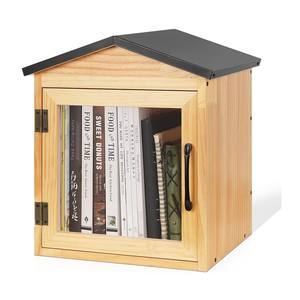 Venta al por mayor pequeña biblioteca caja de madera al aire libre impermeable caja de libros gabinete de madera <span class=keywords><strong>para</strong></span> compartir libros - Product Image 5