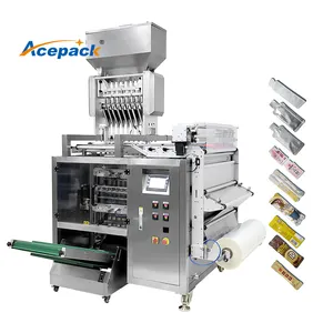 A-GH600BF-10 automatic multi-row four-sided ketchup packaging equipment 10 lane