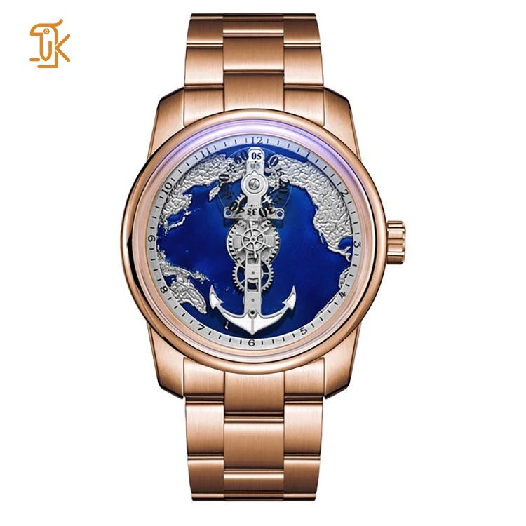 สีฟ้า + กุหลาบทอง