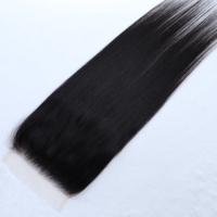 Cierre de Encaje HD 4x4 Negro Natural Liso, Cabello Humano 100%, Cierre de Cabello Suave y Liso