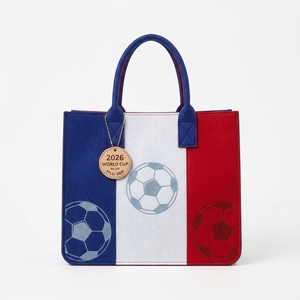 Bolsa de Compras Reutilizable Personalizada con los Colores de la Bandera Nacional y Diseño de Fanáticos del Fútbol Internacional - Product Image 5