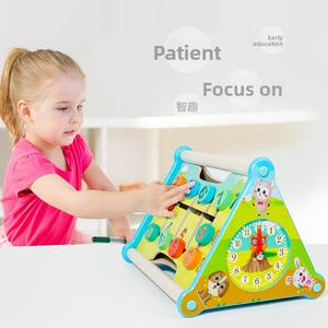 HURREE Jouets éducatifs en bois très demandés pour la maternelle <span class=keywords><strong>et</strong></span> la petite enfance, blocs de construction Montessori pour le développement de la pensée logique des enfants - Product Image 1