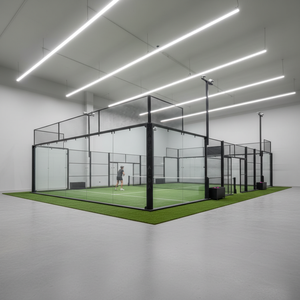 <span class=keywords><strong>Cancha</strong></span> de Pádel Personalizada Popular con Paredes Panorámicas de Vidrio, Certificado CE, para Interiores y Exteriores - Product Image 6