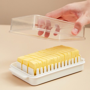 Rectangular Butter Divider Storage Box Cheese Slice Storage Box <b>Food</b> Keeper Butter Cutter <b>Container</b> with Lids for Household - Product Image 3
