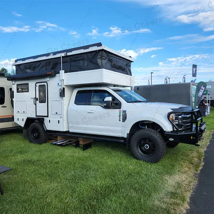 Camper Pickup 4WD Camper Truck Camping Overland Pickup Aluminium 4x4 Truck Camper Ute Trays Baldachin mit Zelt