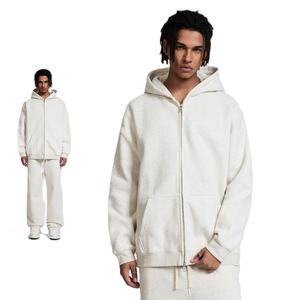 Felpa con Cappuccio Oversize da Uomo Personalizzata di Alta Qualità, 100% Cotone, con Doppia Zip, Stampa Digitale e Finitura Tinta Unita - Product Image 1