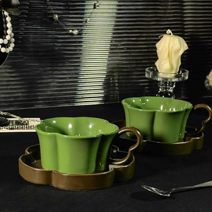 Creative Simple Afternoon Tea <b>Ceramic</b> Mug Retro Exquisite Breakfast Coffee <b>Cup</b> and Plate - Product Image 1