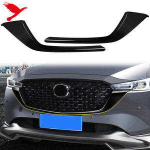 Cubierta de moldura de tira lateral para parrilla delantera de coche <span class=keywords><strong>Mazda</strong></span>, <span class=keywords><strong>accesorios</strong></span> de Exterior, embellecedor ABS, negro brillante, para <span class=keywords><strong>Mazda</strong></span> CX-5 2022 <span class=keywords><strong>2023</strong></span>, 2 uds. - Product Image 2