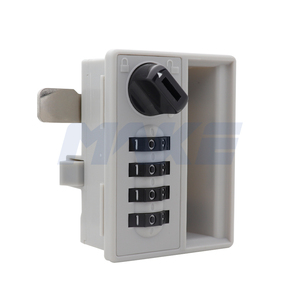 Cerradura de combinación de 4 dígitos sin llave de alta calidad MK706 cerradura de casillero de contraseña mecánica de 4 diales cerradura de leva de plástico maestra - Product Image 3