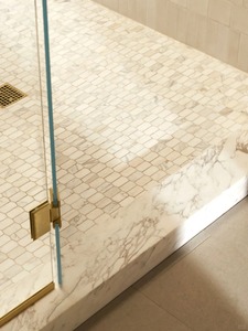 Mosaico de azulejos de vidrio con forma cuadrada de mármol biselado para salpicadero, decoración de <span class=keywords><strong>pared</strong></span> y suelo - Product Image 5