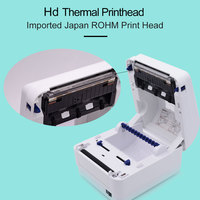 4*6 110mm Imprimante d'étiquettes thermiques Imprimante d'étiquettes d'adresse d'expédition Imprimante de codes QR avec Blue-tooth pour Express
