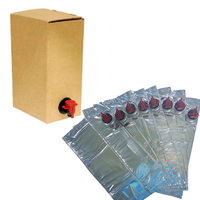 Sacs en aluminium aseptiques personnalisés haute barrière 1L 2L 3L 5L avec valve Bag-in-Box pour vin liquide et boissons