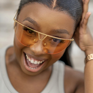 Lunettes de soleil tendance pour enfants, style exagéré, nouvelle collection 2025, modèle identique à celui des célébrités d'Internet, protection UV400 - Product Image 3