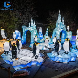 SGL193 Luci Magiche Invernali, Esposizione del Festival delle Lanterne di Zigong, Lanterna a Tema Famiglia di Pinguini LED - Product Image 1