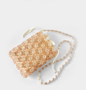 Borse da Sera Eleganti 2025 con Perle, Portatili, a Secchiello, con Catena di Perline, Pochette a Gabbia per Cerimonie e Matrimoni - Product Image 5