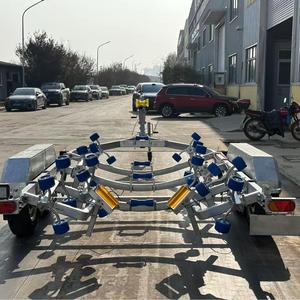 <span class=keywords><strong>Remolque</strong></span> Resistente a la Corrosión para Bote Inflable de <span class=keywords><strong>6</strong></span> <span class=keywords><strong>Metros</strong></span>, <span class=keywords><strong>Remolque</strong></span> para Bote de Eje Doble con Frenos Hidráulicos, Construido con Acero Q355B - Product Image 5
