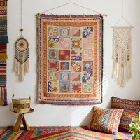 2025 <strong>Best</strong> <strong>Selling</strong> Yarn Dyed Boho Macrame Wall Hanging Polyester Cotton Woven <strong>Tapestry</strong> for Home Decor