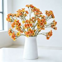 Bouquet de fleurs artificielles en soie marguerites réalistes, tiges florales artificielles teintées à la main, décoration bohème pour mariage, hôtel, extérieur