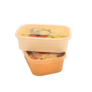 Benutzer definierte Großhandel Take Out Box Papier Fast-Food-Behälter Recycelbare Kraft papier verpackung Lunchbox für Picknick-Lebensmittel verpackungen
