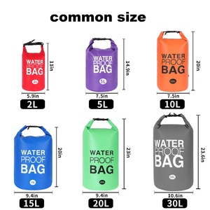 Sac étanche YOUQU personnalisé avec logo, 2-30L, en PVC 500D, à fermeture par enroulement, flottant, pour le kayak, le rafting, la natation et la plage en été - Product Image 3