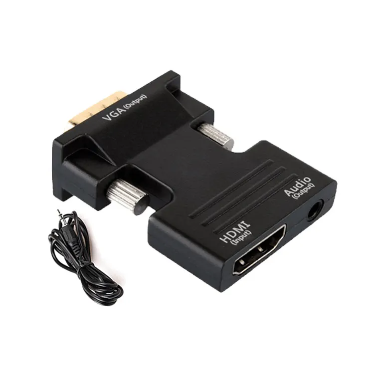 Factory Wholesale Male To Famale Converter 1080p Hdmi to Vga Adapter with Audio Cable