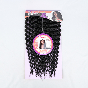 Treccine all'ingrosso da 18 pollici 8x con riccioli italiani 240g, acconciature boho con ricci Milano, 100% fibra Kanekalon per intrecciare a uncinetto, biondo ombré # - Product Image 5