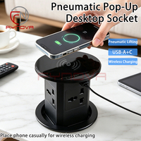 Prise de bureau encastrée avec chargeur sans fil USB A+C, multifonctionnelle, pour îlot de cuisine, avec fonction de levage