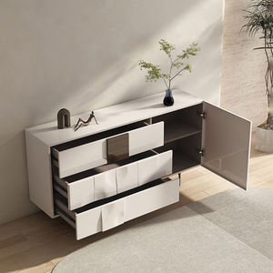 Armoires de rangement personnalisées en gros <span class=keywords><strong>Console</strong></span> de rangement pour salon 4/2 portes Armoires <span class=keywords><strong>console</strong></span> en bois couleur crème - Product Image 3