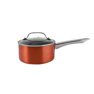 Olla para Leche de Aluminio Prensado con Revestimiento Antiadherente y Mango de Acero Inoxidable para Estufas de <span class=keywords><strong>Gas</strong></span> e Inducción, Ollas para Sopa y Caldo - Product Image 2